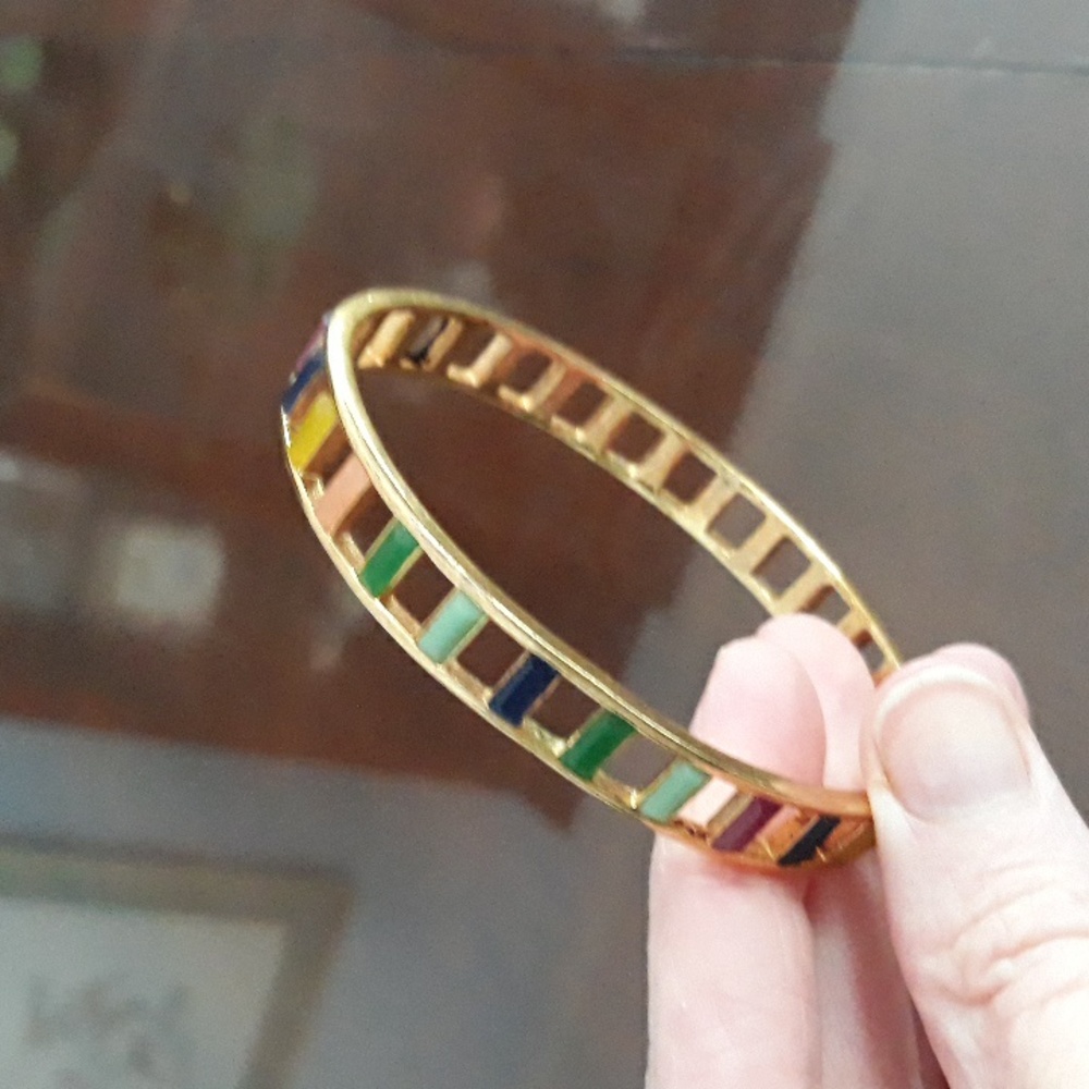Kate Spade Multicolor Gold-Tone Bangle Bracelet - Picture 2 of 4
